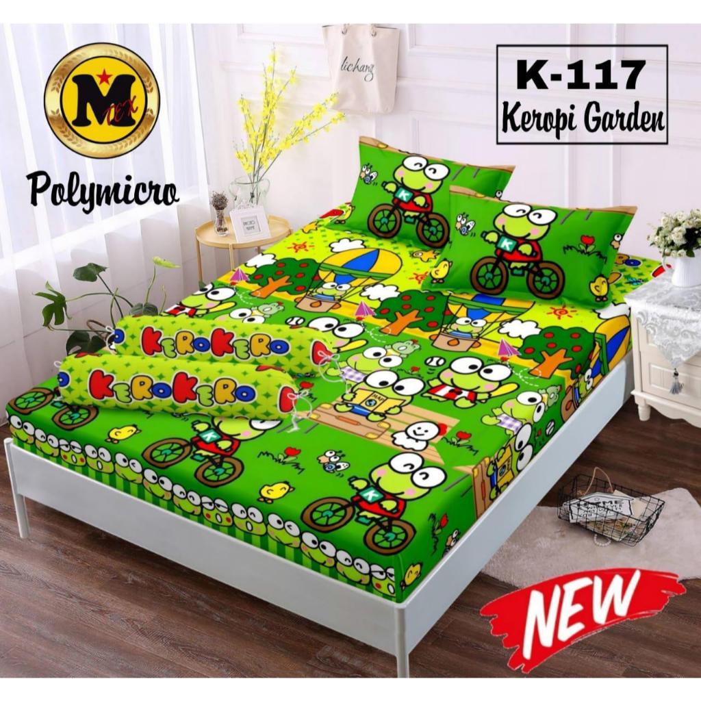 Sprei karakter motif Keroppi New 180x200 160x200 120x200/Seprei homemade katun premium 1set sarung b