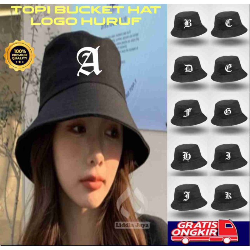 TOPI TRENDY LOGO HURUF KEREN #A,B,C,D,E,F,G,H,I,J,K#SABLON DTF