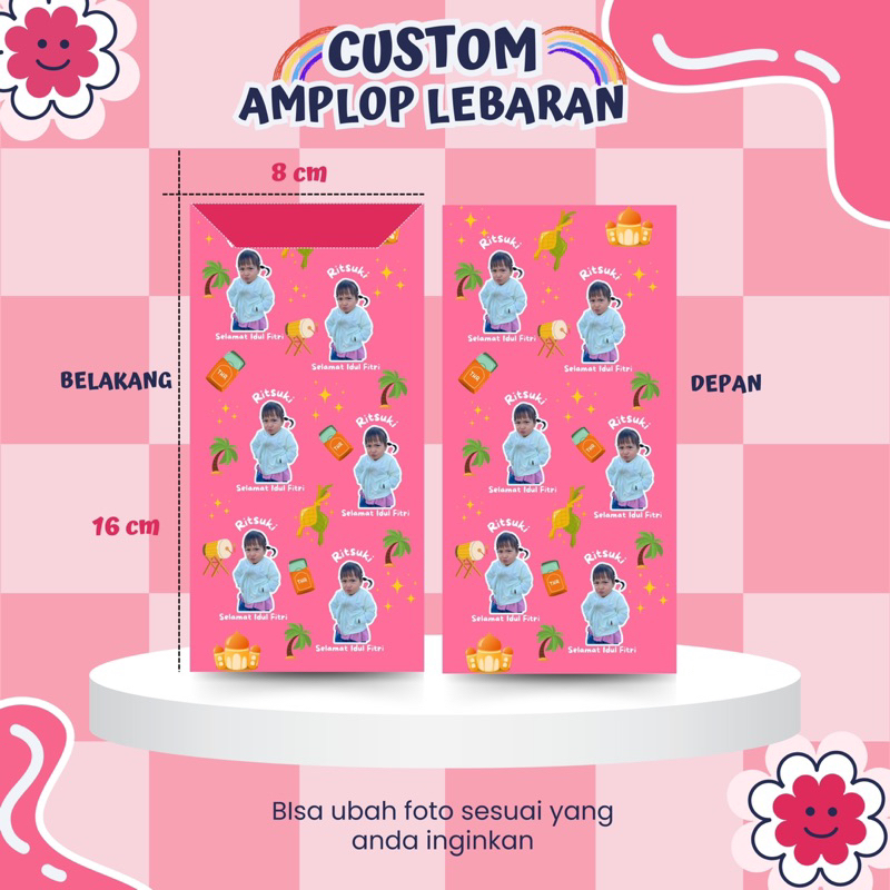 

12 pcs AMPLOP THR lebaran custom premium lucu
