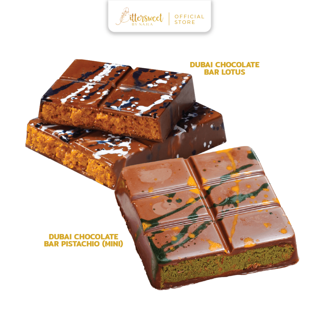 

( Bundle ) DUBAI CHOCOLATE BAR LOTUS BIG SIZE + MINI DUBAI BAR PISTACHIO