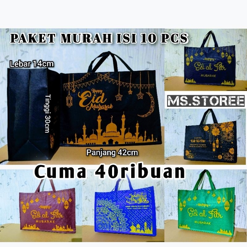 

Tas Goodie Bag Kantong Sembako Idul Fitri Tas Lebaran Hampers Motif Hari Raya Jumbo Murah