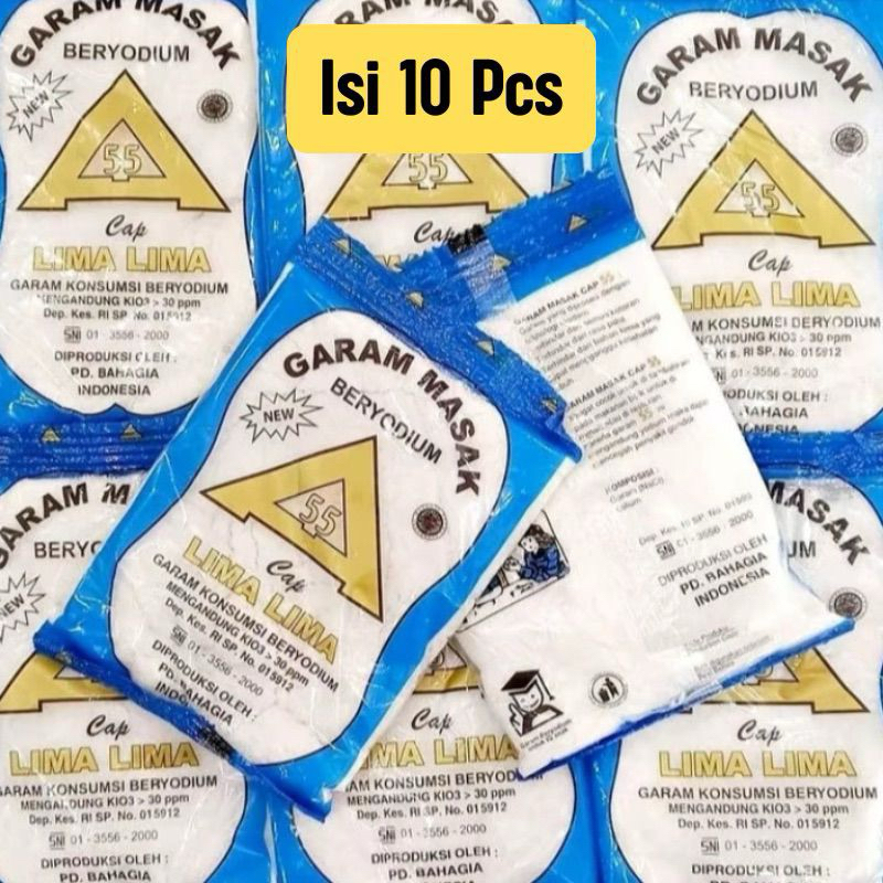 

10 Pcs Garam Dapur Beryodium 100gr