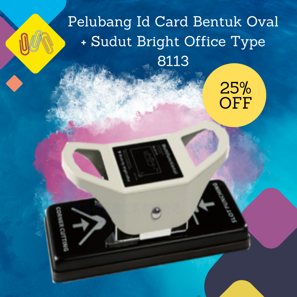 

Pelubang ID Card / Punch ID Card Cutter No. 8113 BO / Pemotong ID Card (Sudut Dan Oval Hole)