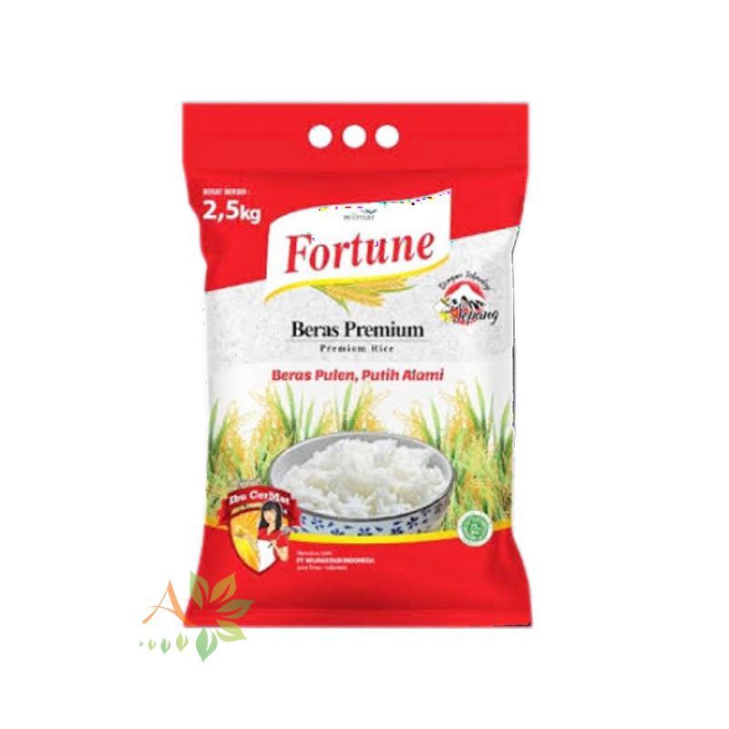 

Beras Premium Fortune kemasan 2,5kg.