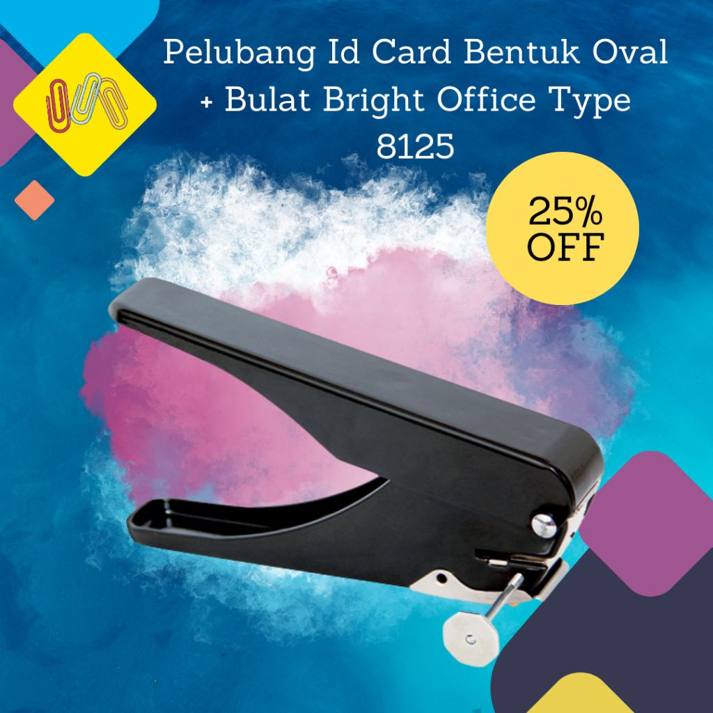 

Pelubang ID Card ID Card Oval dan Bulat Punch No. 8125 Bright Office Pembolong Kertas