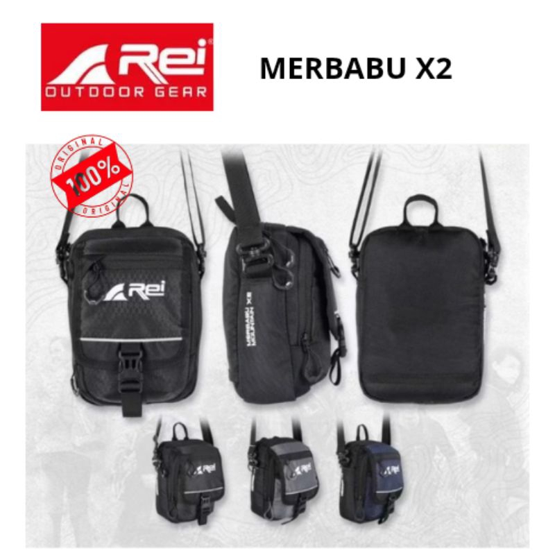 Tas Selempang Rei Merbabu Mountain x2+Raincover Original