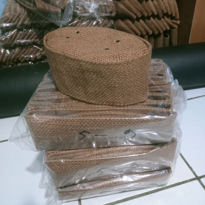 peci songkok goni /kodian isi 20/ kopeah goni / kopeah unik/ peci songkok goni AC mata itik