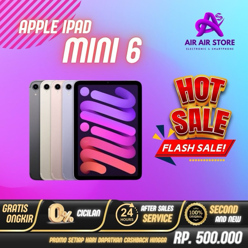 iPad Mini 6 2021 64gb 256gb 512gb Wifi Cellular Original Garansi