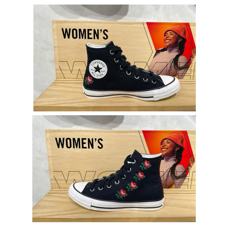 Sepatu sneakers wanita Converse CTAS Hi Black/ Lt Jellyfish Jitter