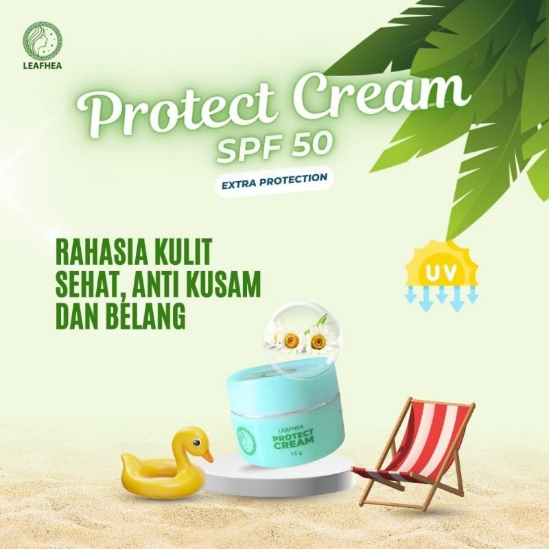 LEAFHEA Protect Cream~Sunscreen SPF 50~original 100% halal BPOM