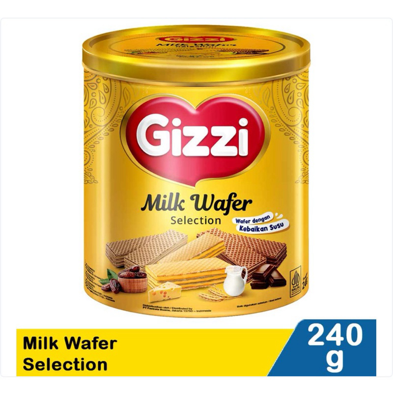 

Gizzi Milk Wafer Biskuit Kaleng 240 Gram