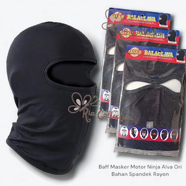 KODE I14S Selusin 12 PCS Baff Masker Motor Ninja Alva Ori Bahan Spandek Rayon  Buff Topeng Ninja Pri