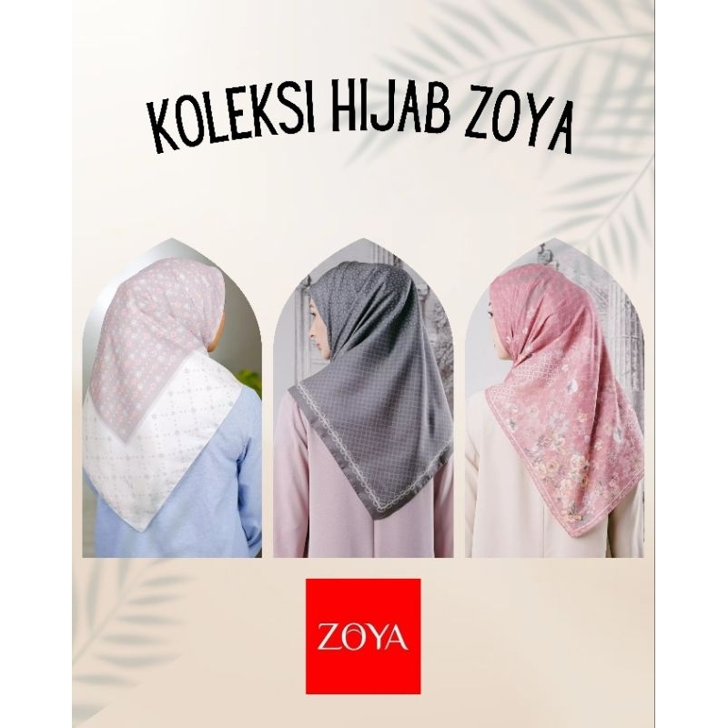 Zoya Scarf Jilbab Kerudung Hijab Segiempat Motif