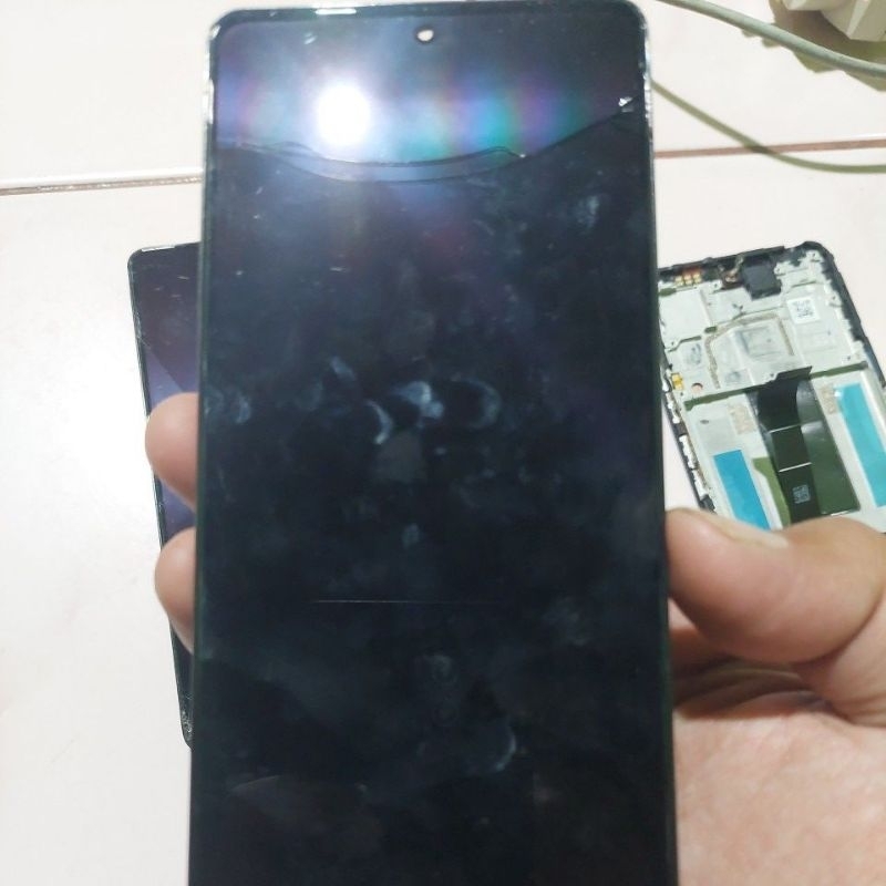 lcd note 12 pro 5g retak glass copotan