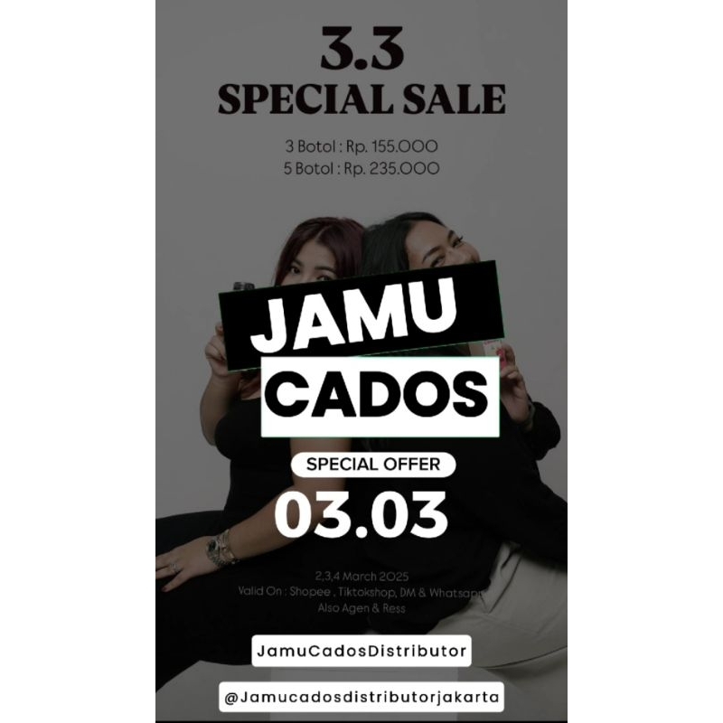 

Jamu Cados 3 botol Promo 03.03 Maret