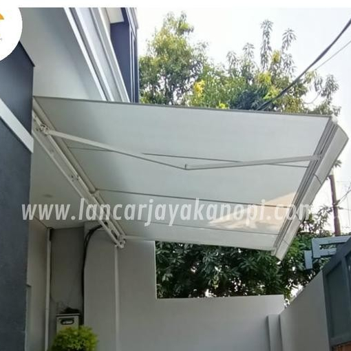 Kanopi Lipat Automatis Elektrik - Awning Gulung Bahan Berkualitas - Bahan Impor Eropa 2112