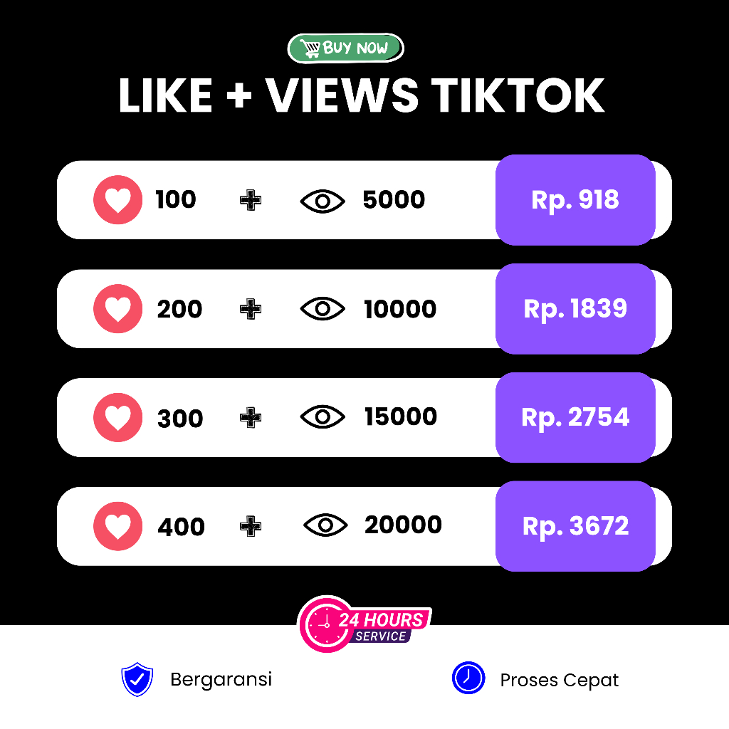 Like Tiktok | View Tiktok | Termurah