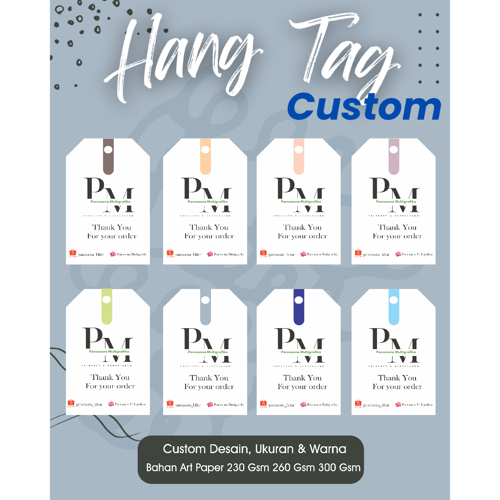 

Hang Tag Custom #1 - Art Paper 230 Gsm -