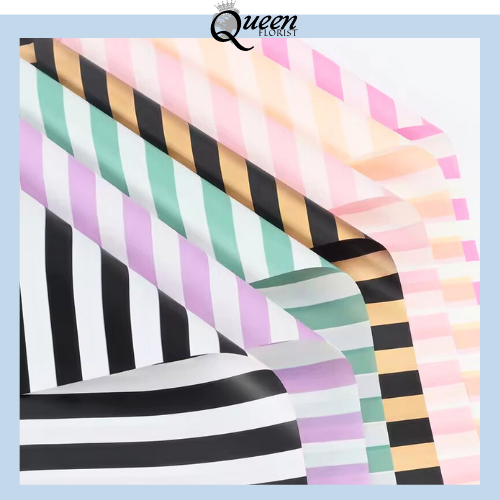 

Flower Wrapping Cellophane Stripped Kertas Bunga Buket Cellophane Garis 6046