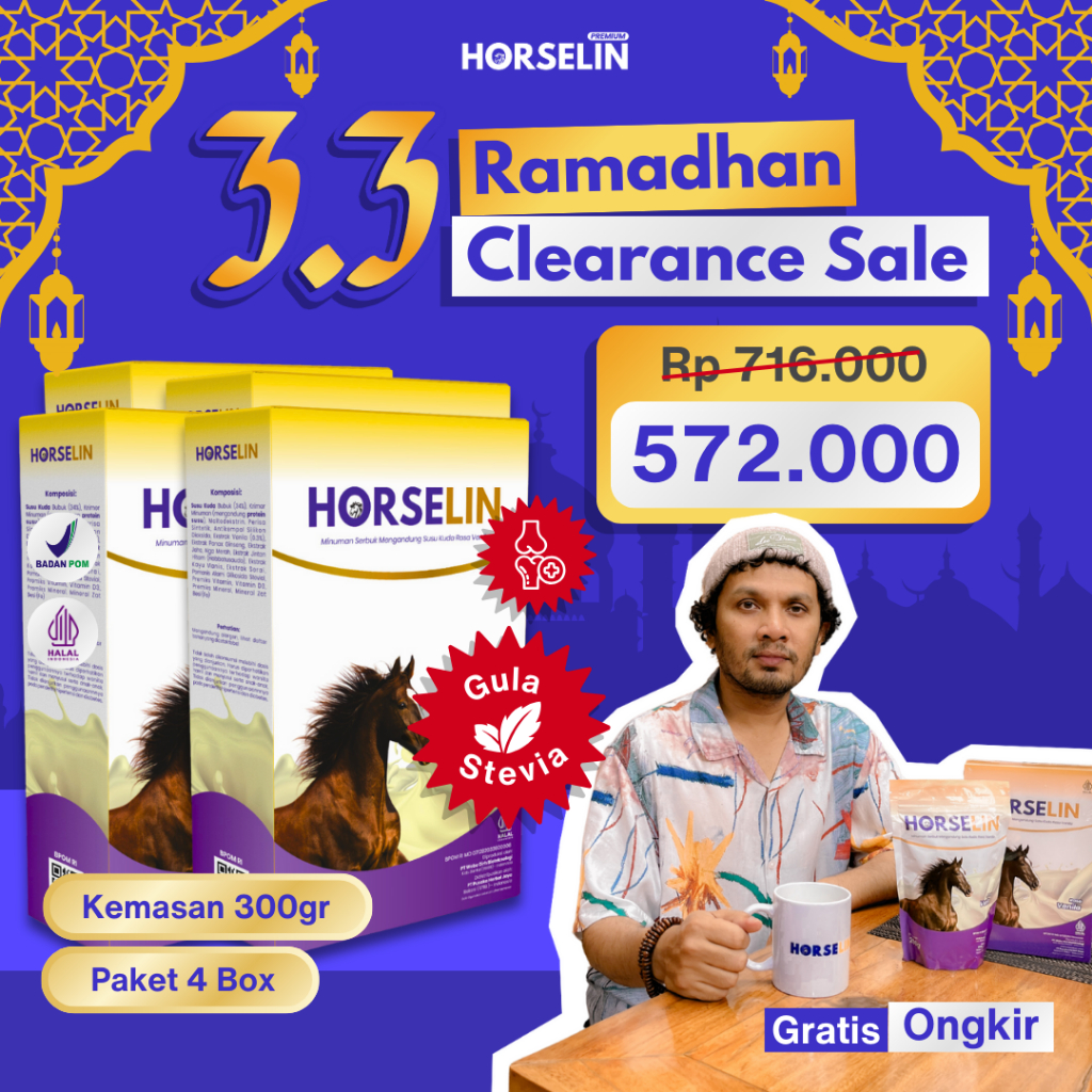 

HORSELIN - Susu Kuda Liar Sumbawa - 4 Box 300gram