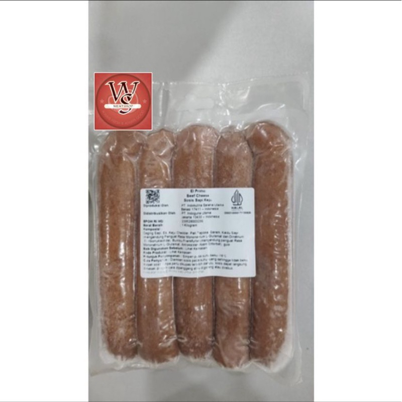 

El PRIMO BEEF CHEESE SAUSAGE 1 kg
