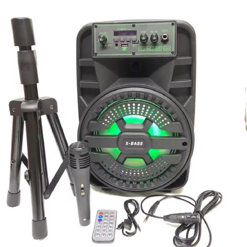 Speaker Bluetoth Model FLECO F-8807 LED 8.5 inch