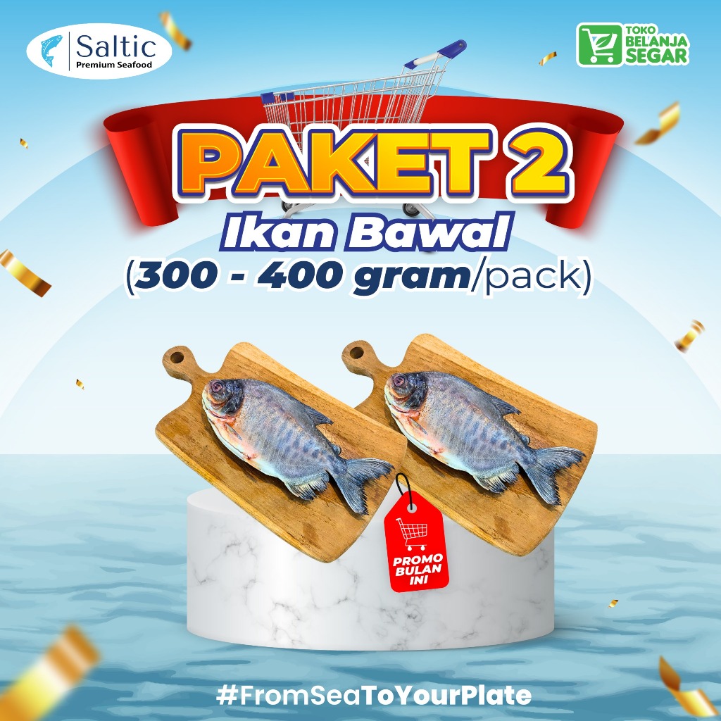 

Paket 2 pack Ikan Bawal Frozen berasal dari Kolam Air Deras (300-450 gr) - SALTIC