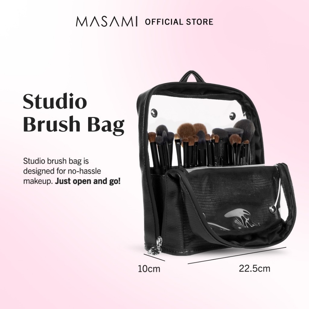 Masami Studio Brush Bag / Tas Kuas Makeup Pouch Transparan