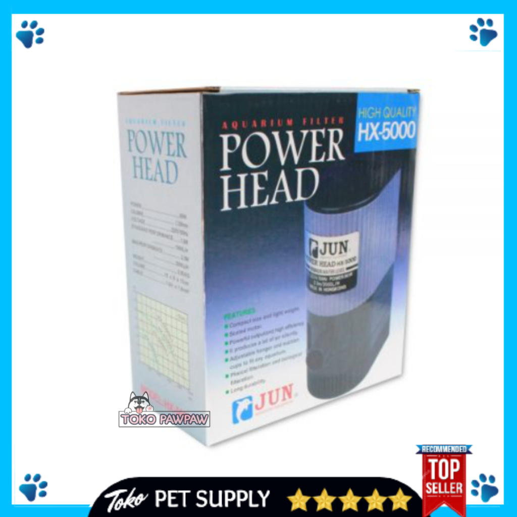 JUN Power Head HX-5000 Pompa Aquarium Jun Hx 5000 Pompa Air Kolam Power head Jun HX5000
