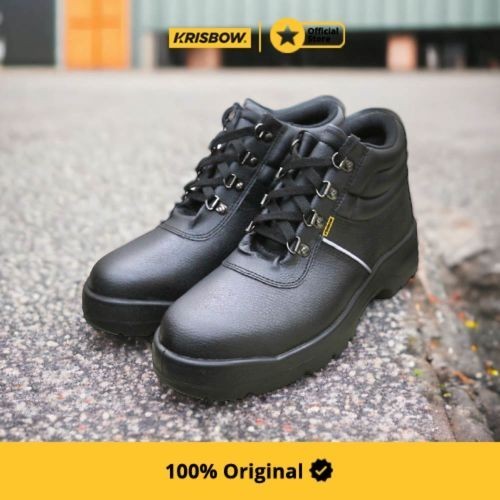 Krisbow Argus Sepatu Pengaman 4 Inci - Hitam Sepatu Krisbow Murah Original