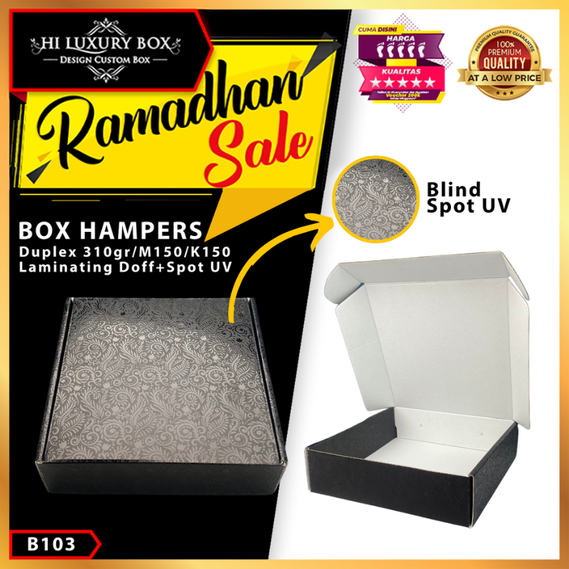 

Box Kado - Mailer Box Spot UV Hitam - Kotak Hadiah Premium - B103
