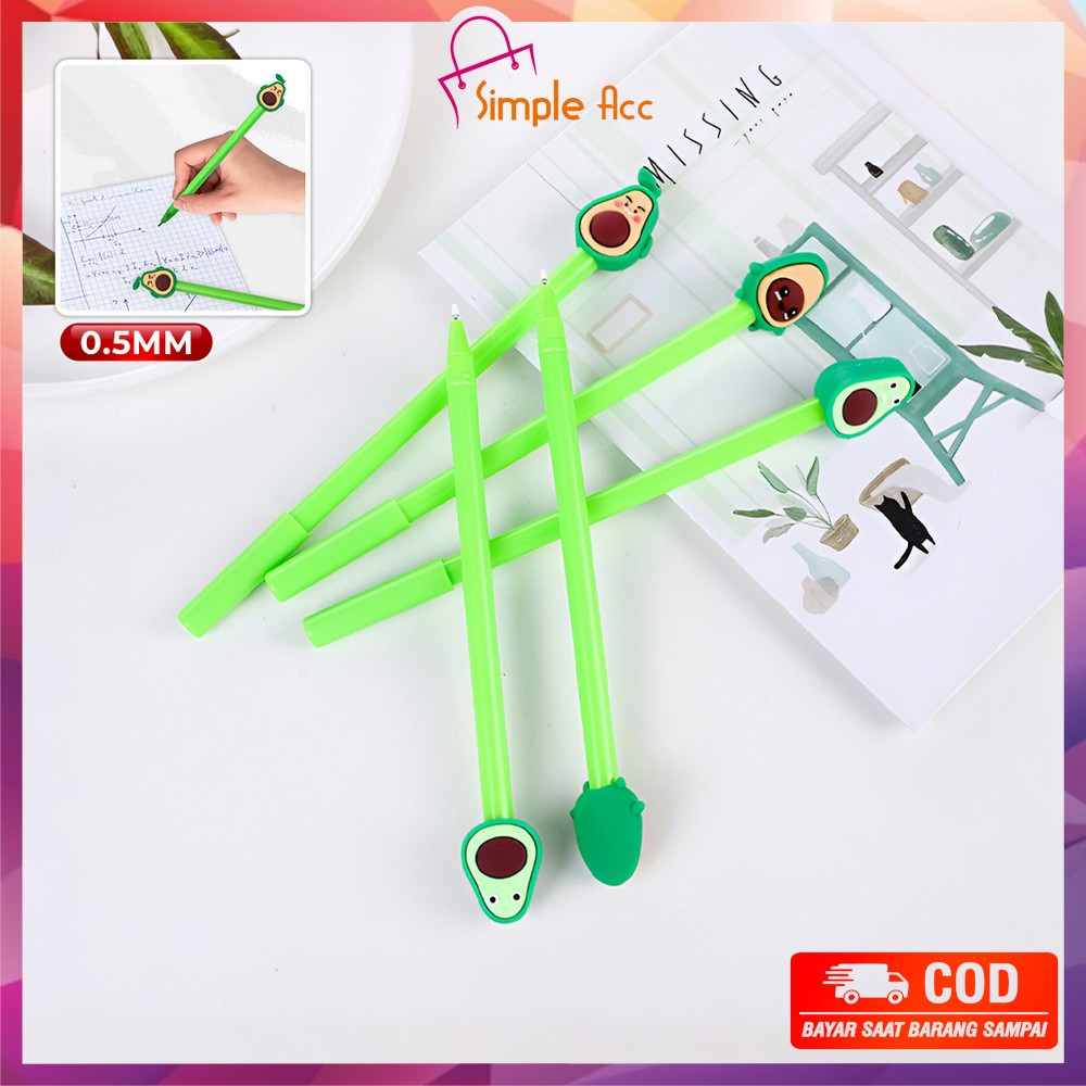 

~COD~ DO-A9 Pena / Pulpen Karakter Alpukat Lucu / Pen Avocado Alat Tulis Stationary Murah