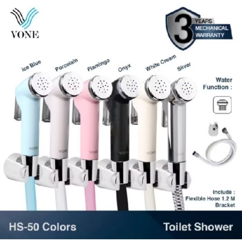 VONE HS-50 Toilet Shower Set Jet Bidet Cebok Closet Putih