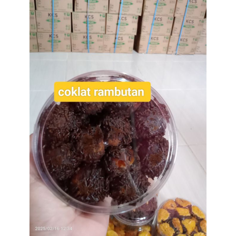 

Kue rambutan meses coklat tebal