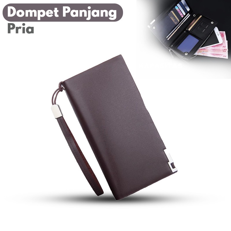 Dompet Panjang Pria Slot Dompet Lipat Fashion Pria Resleting Terbaru - BY 012