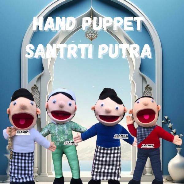 Muppet Santri Putra Mainan Boneka Anak | Hand Puppet Mulut Gerak Ventriloquist Karakter Santri