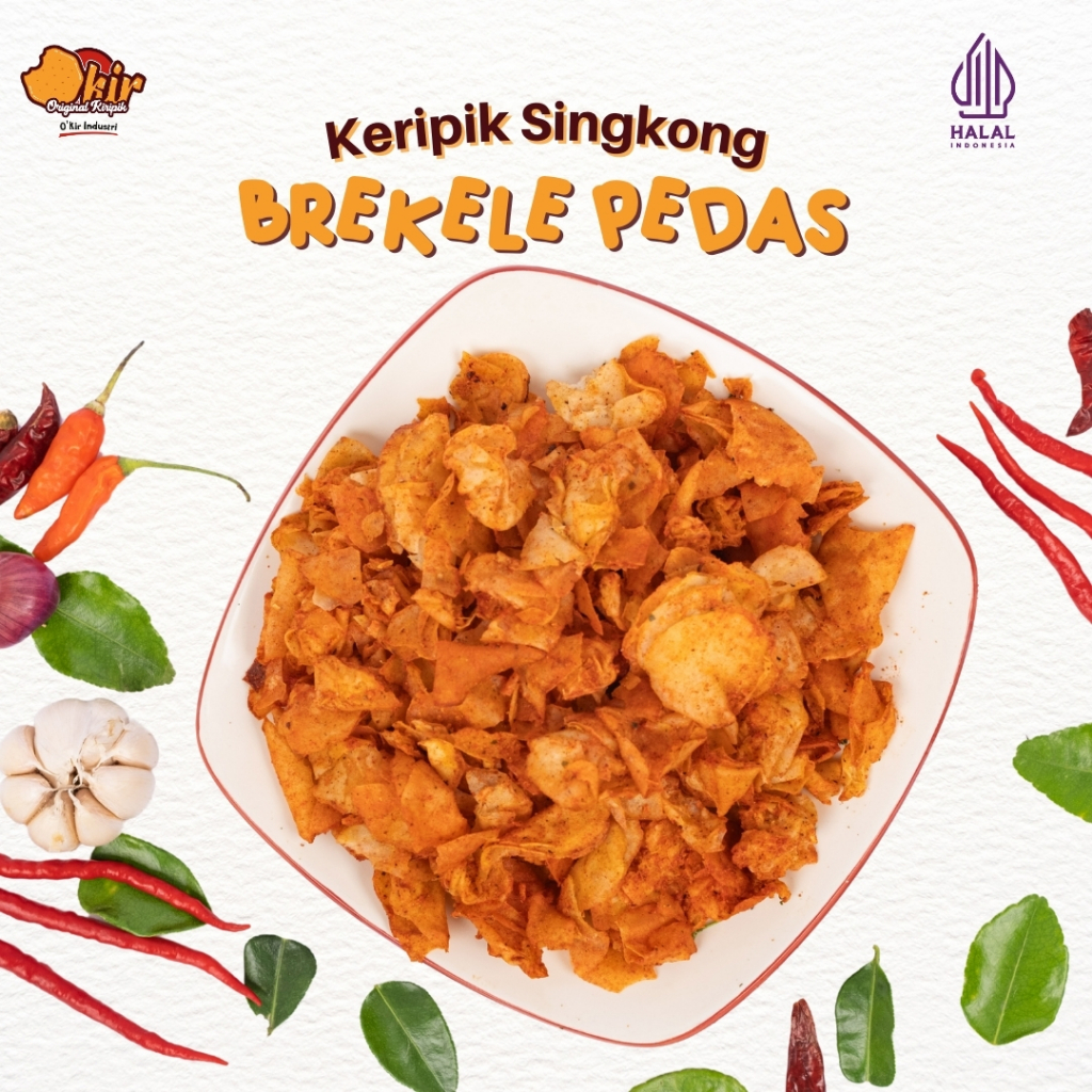 

Keripik Singkong Kriwil Pedas 1kg/500gr/250gr/100gr Original Kiripik (OKIR)