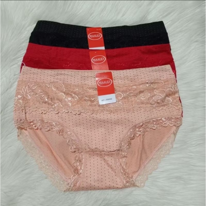 Celana Dalam Wanita Misslily 5071/8899 Model Lace Brukat Transparan Sexy CD Miss Lily Original