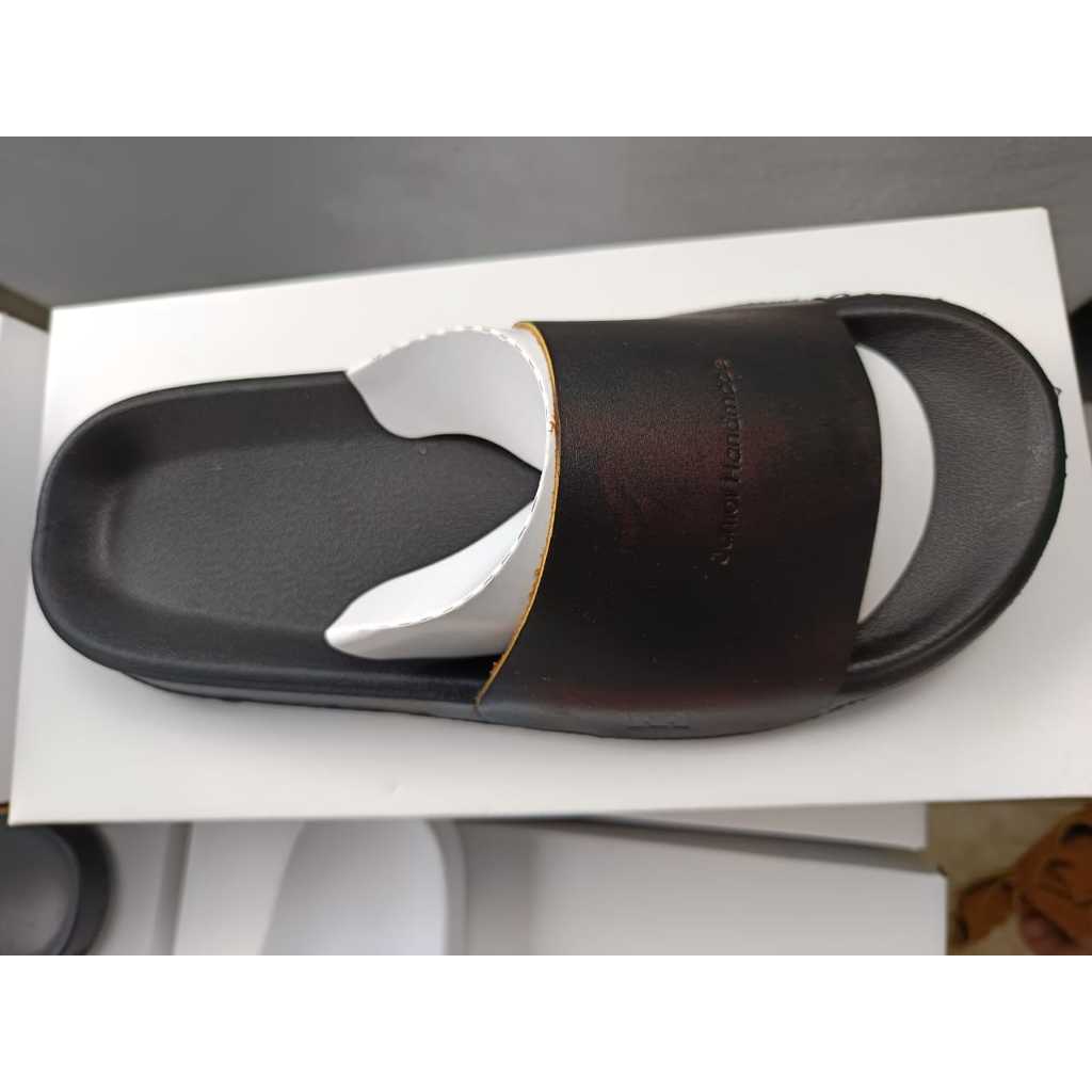 Sandal Kulit asli pria / sandal kulit asli terbaru / sandal kulit kasual