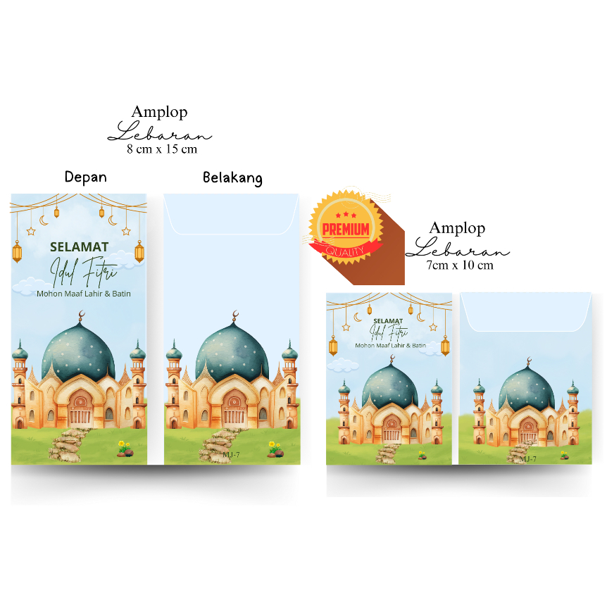 

Amplop Lebaran 2025 Premium 1 pack 10 Lembar I Amplop Desain Masjid Elegan I Amplop Hari Raya Idul Fitri