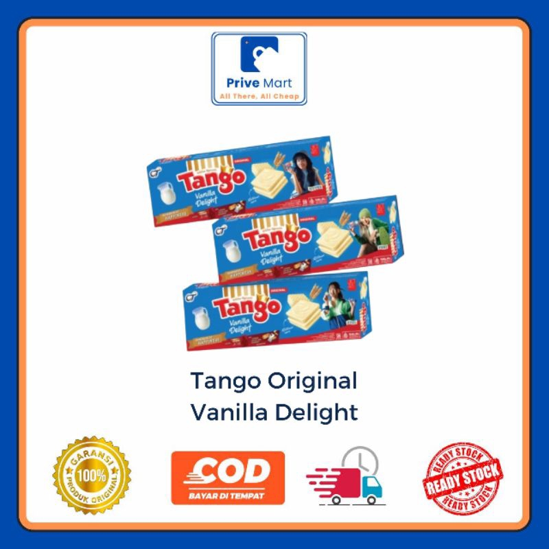 

Wafer Renyah Tango Original Vanilla Delight 133g Prive Mart