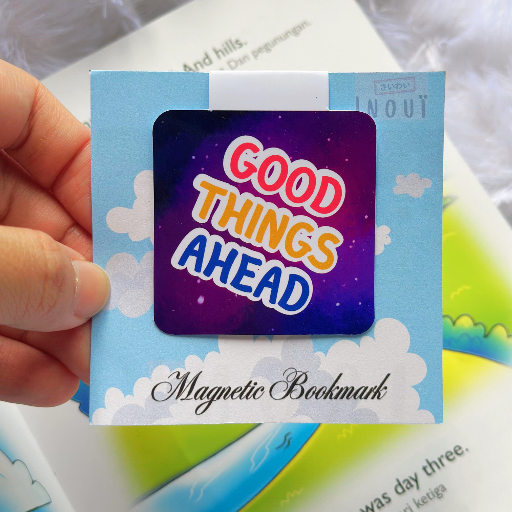 

Magnetic Bookmark Good Things Ahead - Pembatas Buku Self Reminder dan Motivasi Waterproof