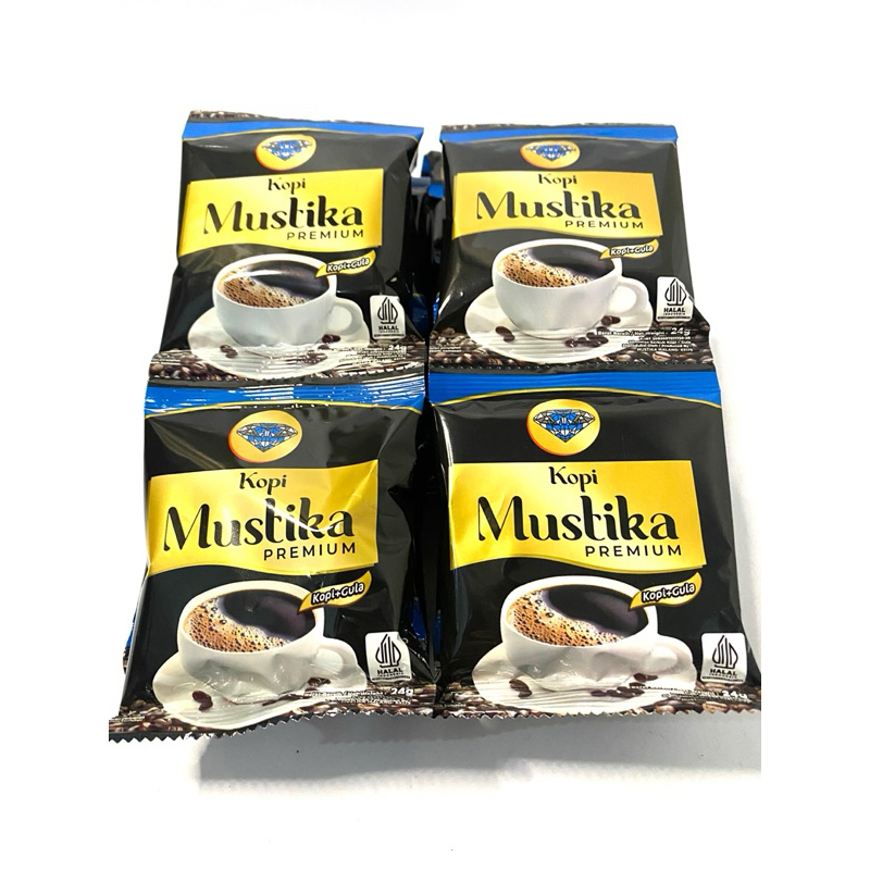 

Kopi Hitam Premium Mustika kemasan 24gr isi 10pcs