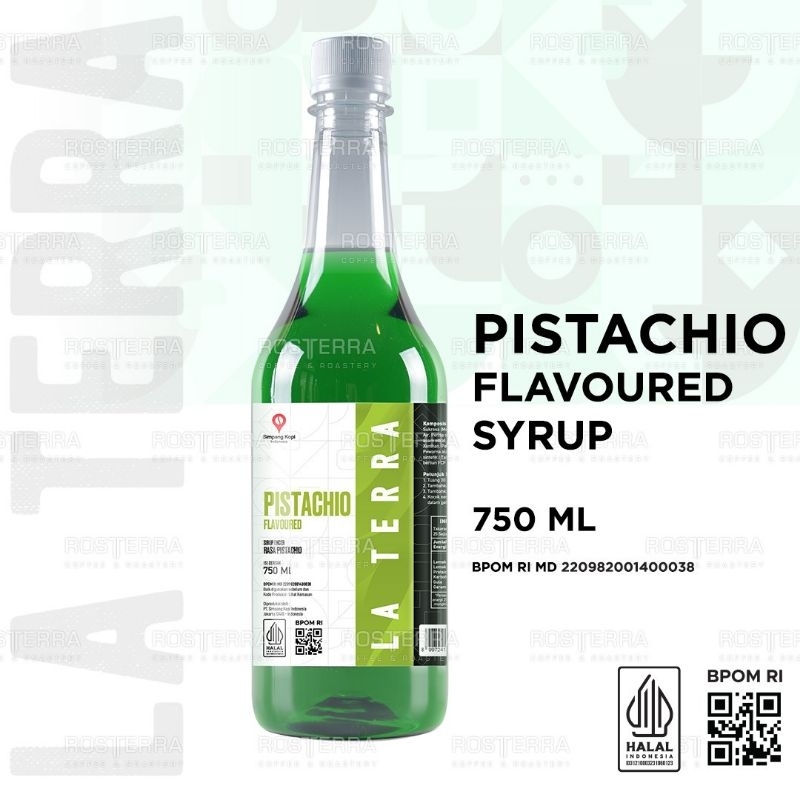 

Syrup Pistachio Flavor Minuman Sirup Rasa Almond Hijau 750 ml La Terra