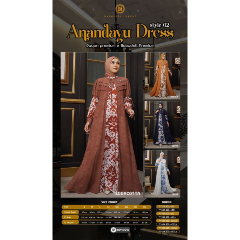 ANANDAYU SARIMBIT Dress st 2 koko long