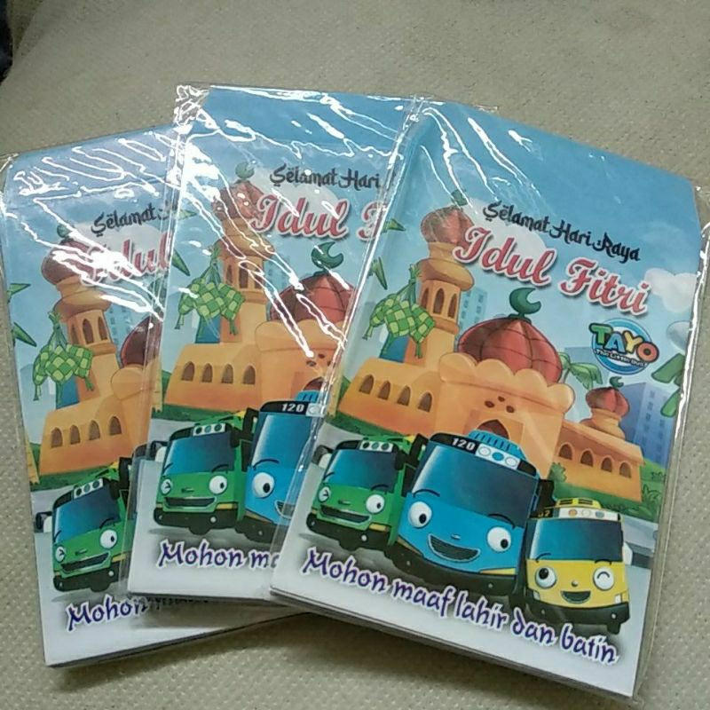 

amplop lebaran karakter Tayo