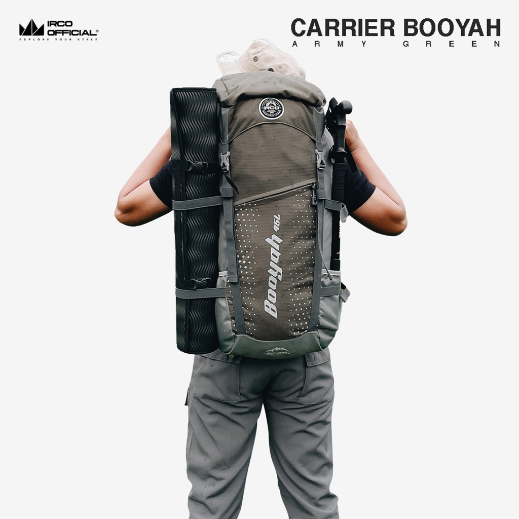 IRCO Booyah Ransel Camping Pria 45 Liter Free Raincover - Tas Carrier Ultralight - Keril Gunung 45l