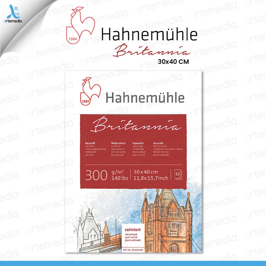 

Hahnemuhle Britannia 30x40cm Watercolor Pad Paper Block