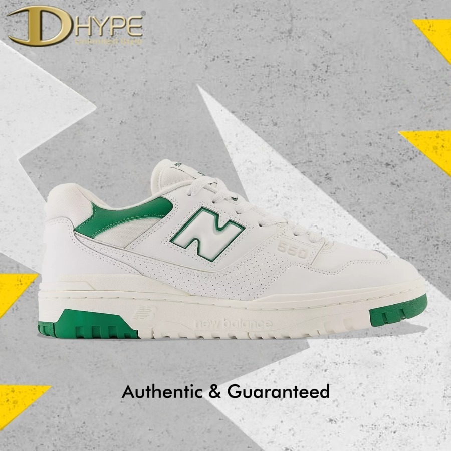 NEW BALANCE 550 WHITE GREEN CREAM 100% Original