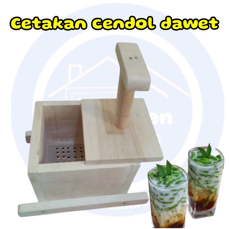 Cetakan cendol dawet ayu, cetakan es cendol dawet ayu berbahan kayu